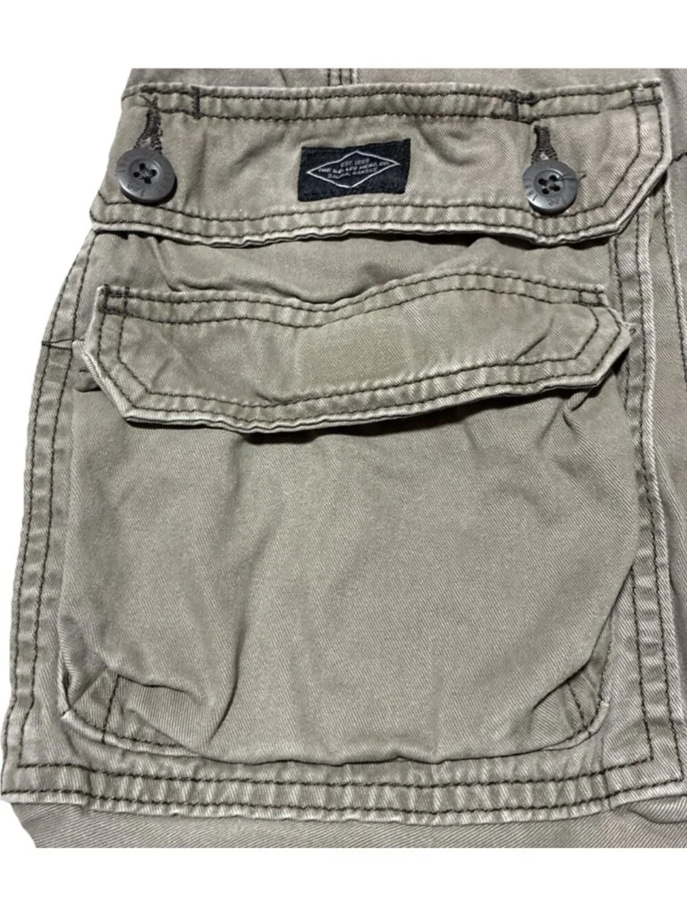 Lot of 2 Lee Men's Wyoming Cargo Shorts Size 38 Gray Vapor Cotton Utility Work